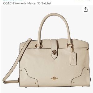 Coach Mercer 30 satchel bag - chalk